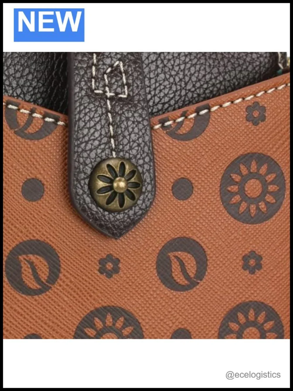 Snap Crossbody RFID Protected Faux Leather Cellphone Purse Adjustable Strap